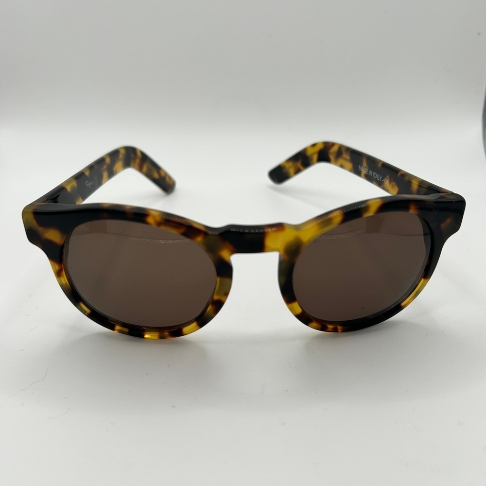 Pagani Kids Tortoiseshell Round Sunglasses Made in Italy Brown Tinted Lenses